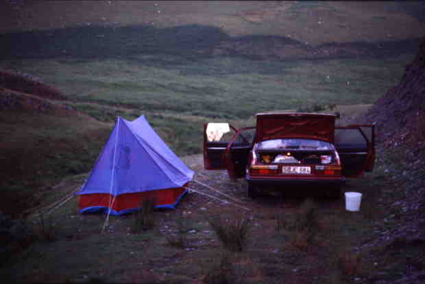 Tent and Car in Wales